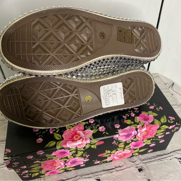 Nan-Ku Couture Cruise Free People Studded HiTop Sneakers White Size 38 - Picture 8 of 15